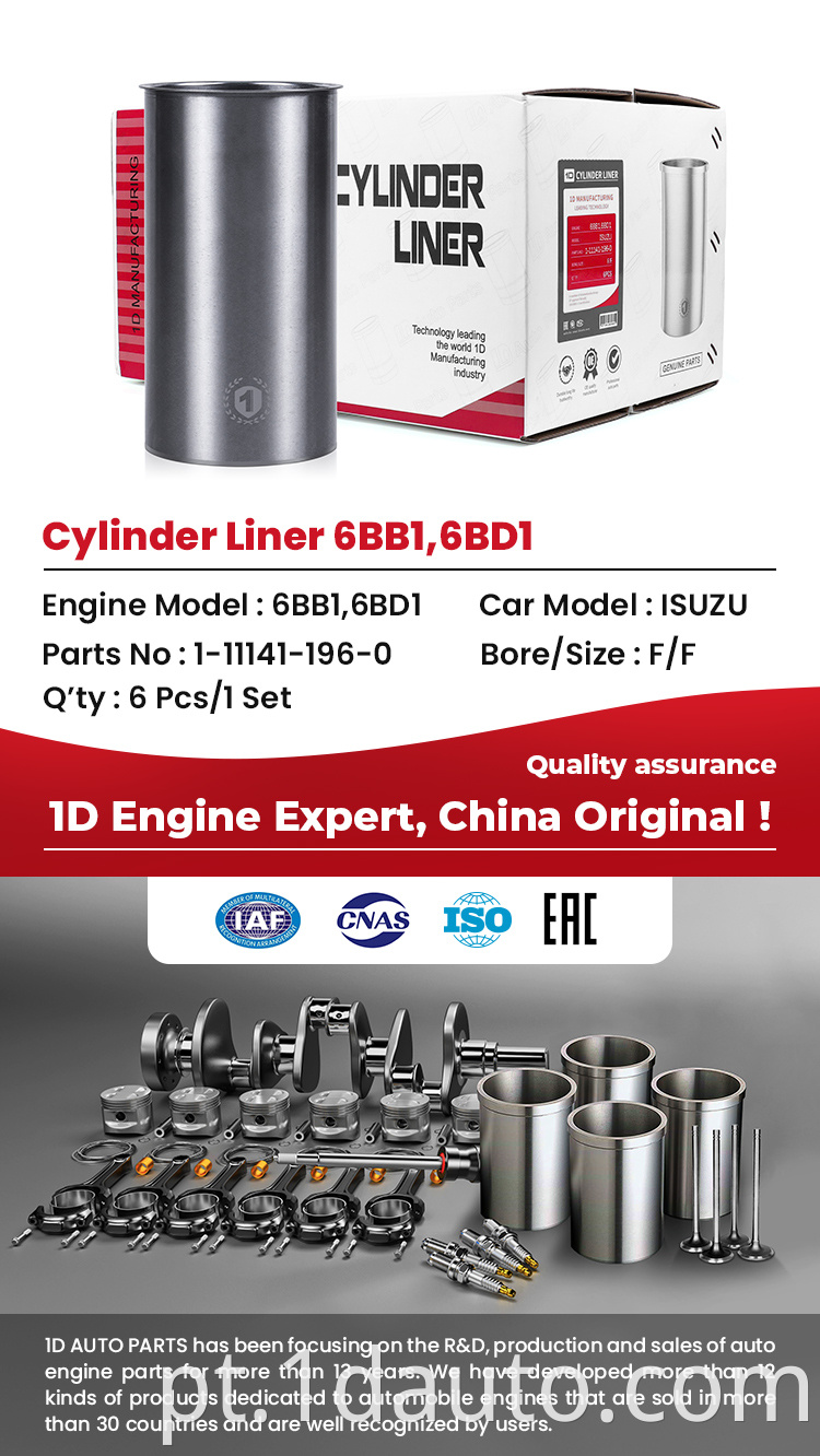 Diesel Cylinder Liner 1-11141-196-0